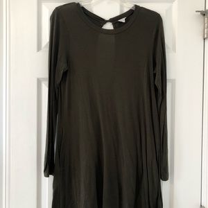 Forrest Green Long Sleeve T-shirt Dress